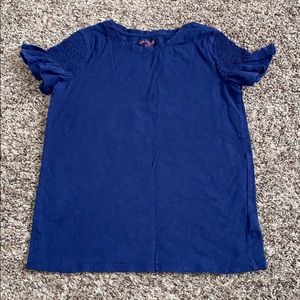 Cat & Jack Blue Ruffle Sleeve T-Shirt